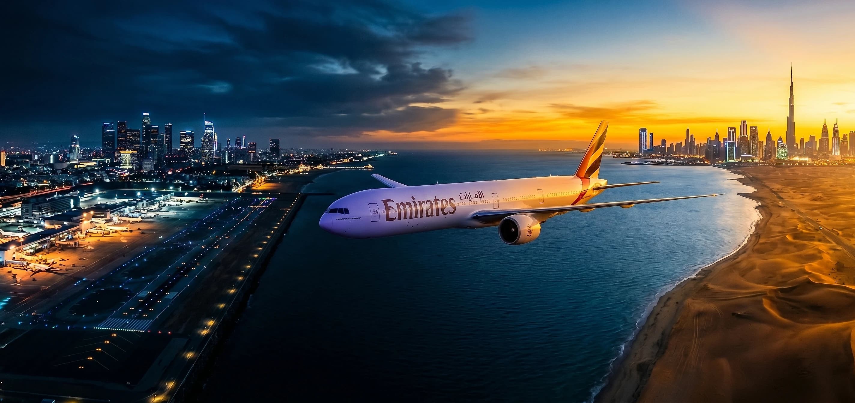 Business class flights from Los Angeles to Dubai