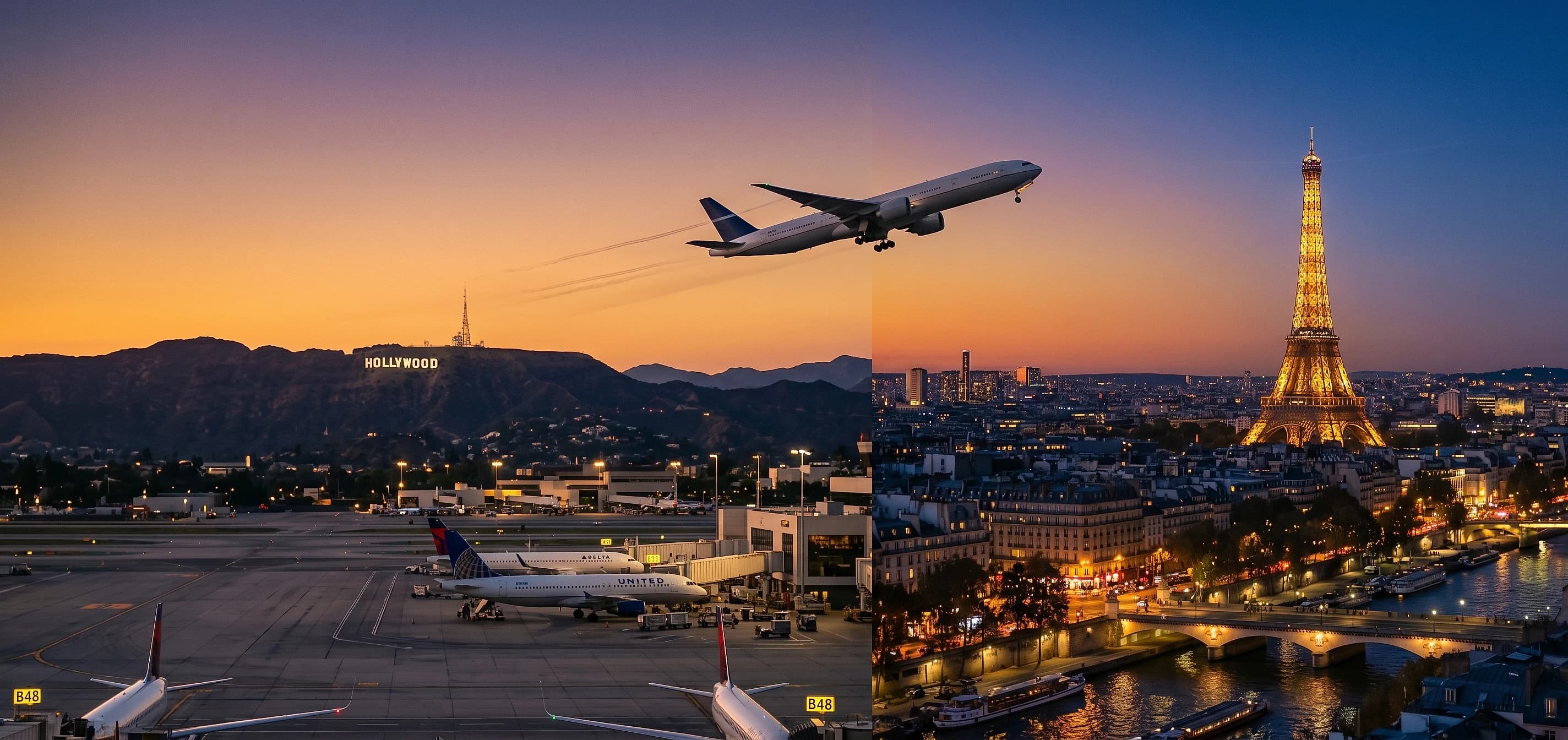 Business class flights from Los Angeles to Paris